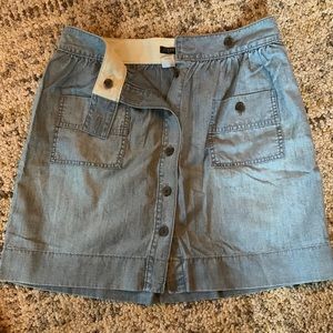 J. Crew lightweight jean skirt